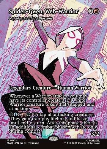 Najeela, the Blade-Blossom 24, carta de Magic: The Gathering de Marvel Universe
