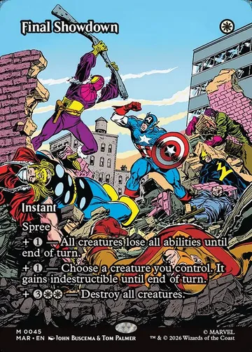 Final Showdown 45, carta de Magic: The Gathering de Marvel Universe
