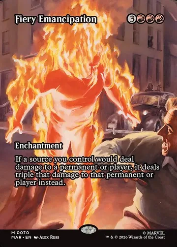 Fiery Emancipation 70, carta de Magic: The Gathering de Marvel Universe
