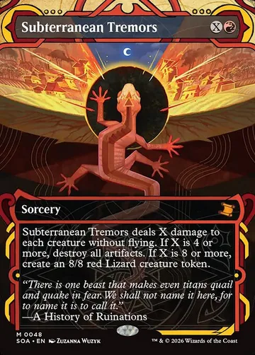 Subterranean Tremors 48, carta de Magic: The Gathering de Secrets of Strixhaven Mystical Archive