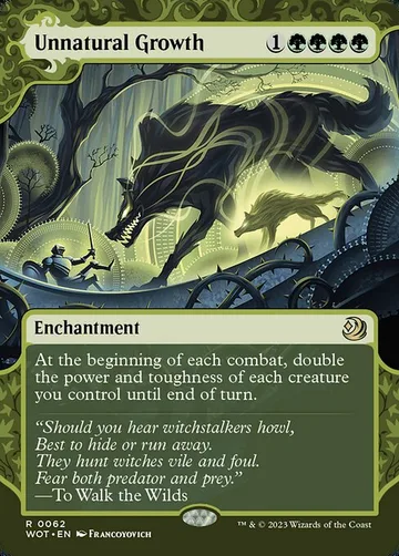 Unnatural Growth 62, carta de Magic: The Gathering de Wilds of Eldraine: Enchanting Tales