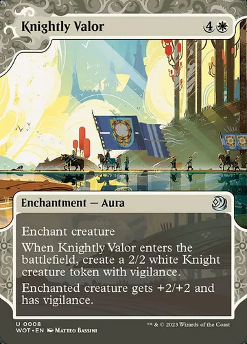 Knightly Valor 8, carta de Magic: The Gathering de Wilds of Eldraine: Enchanting Tales