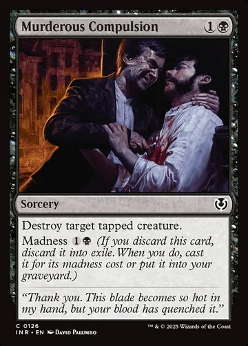 Murderous Compulsion 126, carta de Magic: The Gathering de Innistrad Remastered
