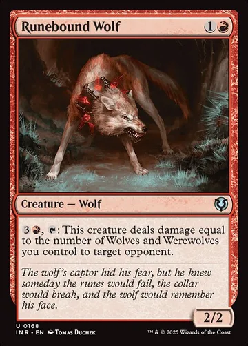 Runebound Wolf 168, carta de Magic: The Gathering de Innistrad Remastered