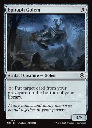 Epitaph Golem 262, carta de Magic: The Gathering de Innistrad Remastered