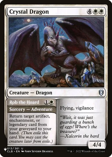 Crystal Dragon // Rob the Hoard CLB-13