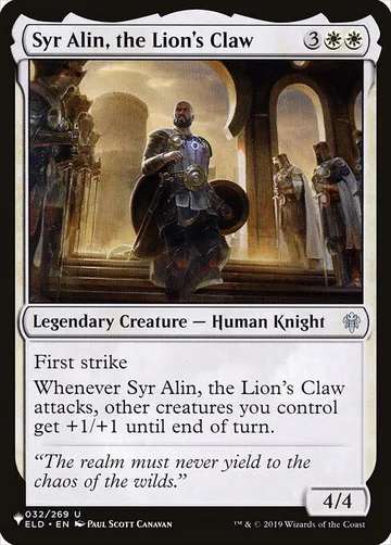 Syr Alin, the Lion's Claw ELD-32