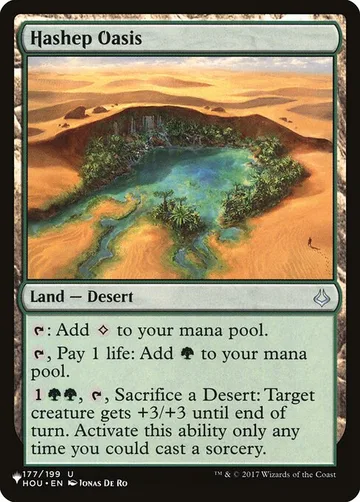Hashep Oasis HOU-177, carta de Magic: The Gathering de The List