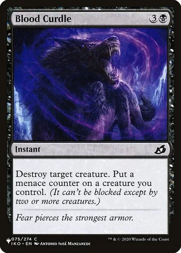 Blood Curdle IKO-75, carta de Magic: The Gathering de The List