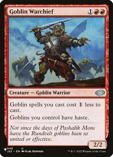 Goblin Warchief J22-548, carta de Magic: The Gathering de The List