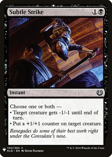 Subtle Strike KLD-100, carta de Magic: The Gathering de The List