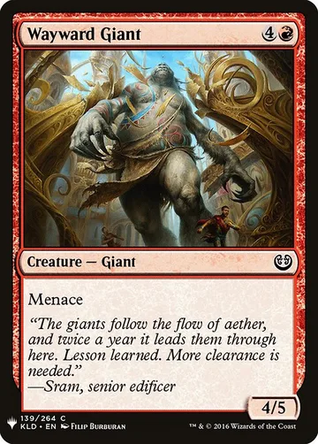 Wayward Giant KLD-139, carta de Magic: The Gathering de The List