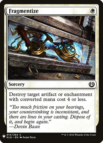 Fragmentize KLD-14, carta de Magic: The Gathering de The List