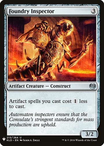 Foundry Inspector KLD-215, carta de Magic: The Gathering de The List
