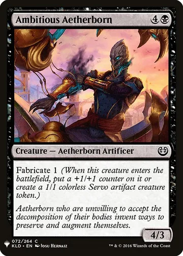 Ambitious Aetherborn KLD-72, carta de Magic: The Gathering de The List
