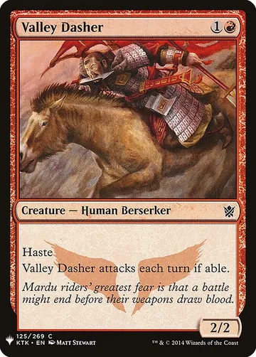 Valley Dasher KTK-125, carta de Magic: The Gathering de The List