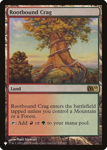 Rootbound Crag M10-227, carta de Magic: The Gathering de The List