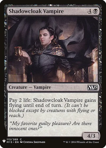 Shadowcloak Vampire M15-113, carta de Magic: The Gathering de The List