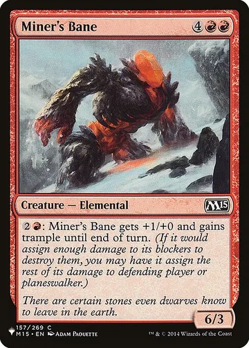 Miner's Bane M15-157, carta de Magic: The Gathering de The List