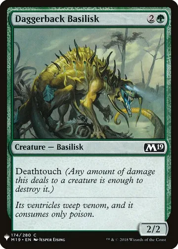 Daggerback Basilisk M19-174, carta de Magic: The Gathering de The List