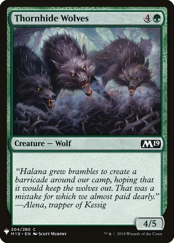 Thornhide Wolves M19-204, carta de Magic: The Gathering de The List