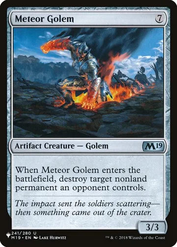 Meteor Golem M19-241, carta de Magic: The Gathering de The List