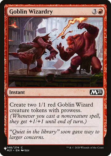 Goblin Wizardry M21-148, carta de Magic: The Gathering de The List