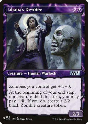 Liliana's Devotee M21-298, carta de Magic: The Gathering de The List