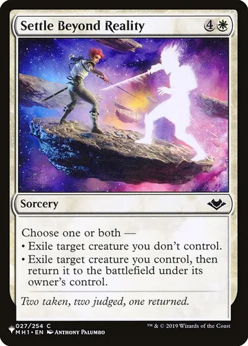 Settle Beyond Reality MH1-27, carta de Magic: The Gathering de The List
