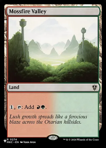 Mossfire Valley MKC-274, carta de Magic: The Gathering de The List