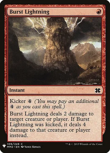 Burst Lightning MM2-109, carta de Magic: The Gathering de The List