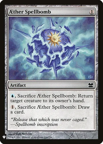 Aether Spellbomb MMA-196, carta de Magic: The Gathering de The List