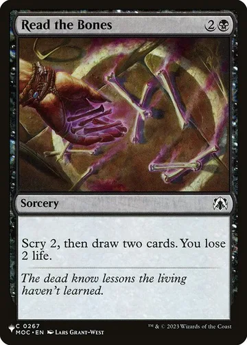 Read the Bones MOC-267, carta de Magic: The Gathering de The List