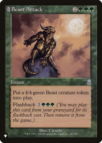 Beast Attack ODY-230, carta de Magic: The Gathering de The List
