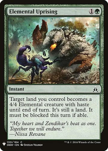 Elemental Uprising OGW-130, carta de Magic: The Gathering de The List