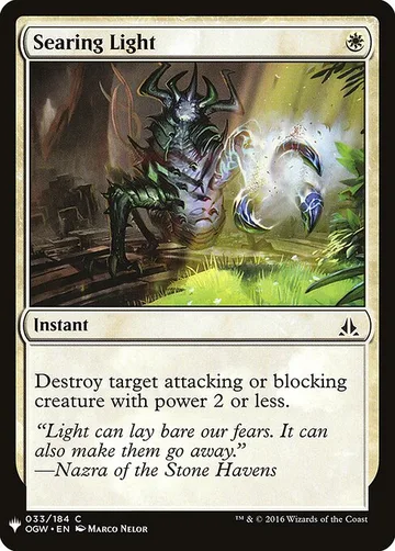 Searing Light OGW-33, carta de Magic: The Gathering de The List