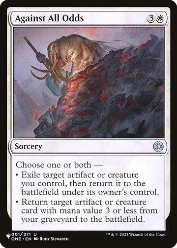 Against All Odds ONE-1, carta de Magic: The Gathering de The List