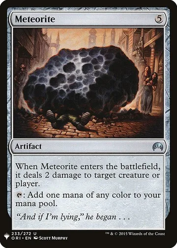 Meteorite ORI-233, carta de Magic: The Gathering de The List