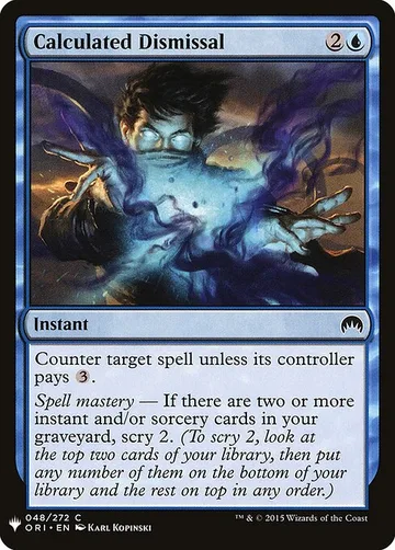Calculated Dismissal ORI-48, carta de Magic: The Gathering de The List