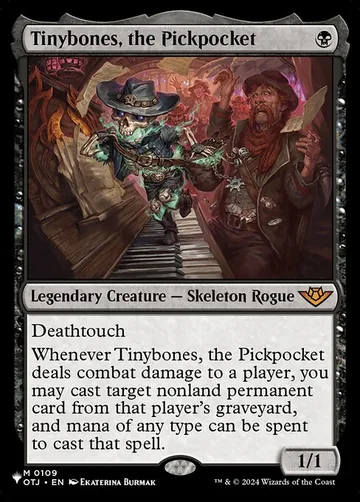 Tinybones, the Pickpocket OTJ-109, carta de Magic: The Gathering de The List