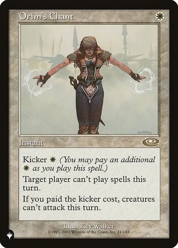 Orim's Chant PLS-11, carta de Magic: The Gathering de The List