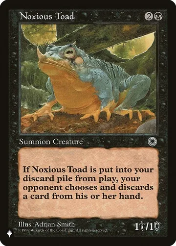 Noxious Toad POR-104, carta de Magic: The Gathering de The List