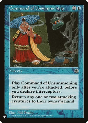 Command of Unsummoning POR-48, carta de Magic: The Gathering de The List