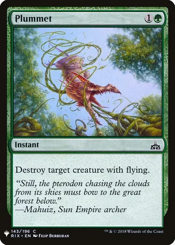 Plummet RIX-143, carta de Magic: The Gathering de The List