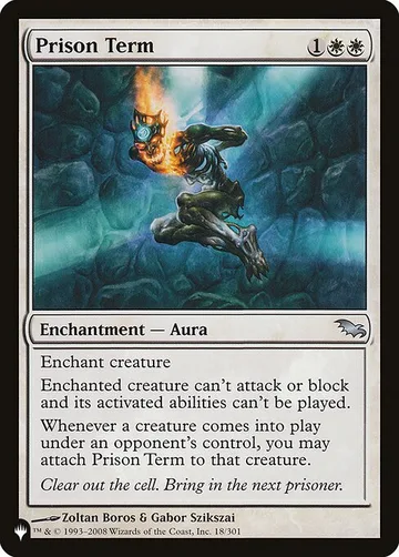 Prison Term SHM-18, carta de Magic: The Gathering de The List