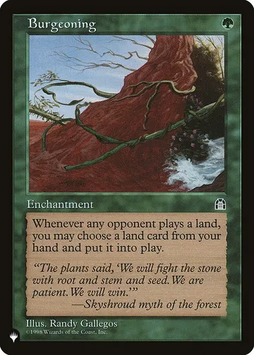 Burgeoning STH-102, carta de Magic: The Gathering de The List