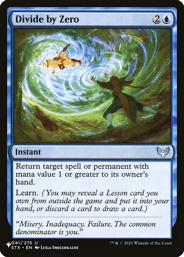 Divide by Zero STX-41, carta de Magic: The Gathering de The List