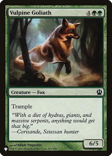 Vulpine Goliath THS-183, carta de Magic: The Gathering de The List