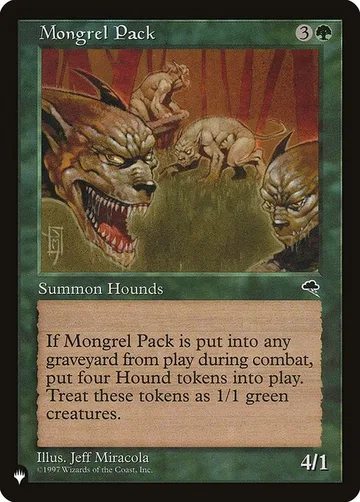 Mongrel Pack TMP-237, carta de Magic: The Gathering de The List