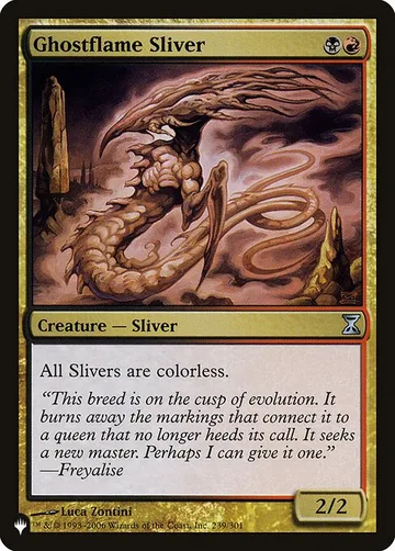 Ghostflame Sliver TSP-239, carta de Magic: The Gathering de The List